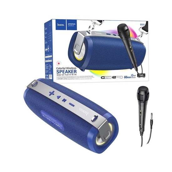 Hoco Outdoor BT Speaker BS55 Gallant with Mic 1500mAh Blue